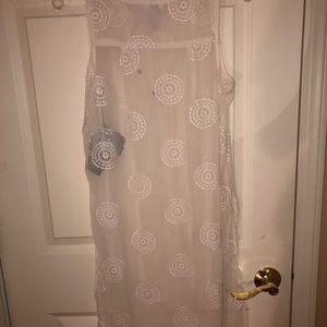 White embroidered cover up
